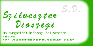 szilveszter dioszegi business card