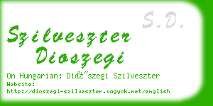 szilveszter dioszegi business card